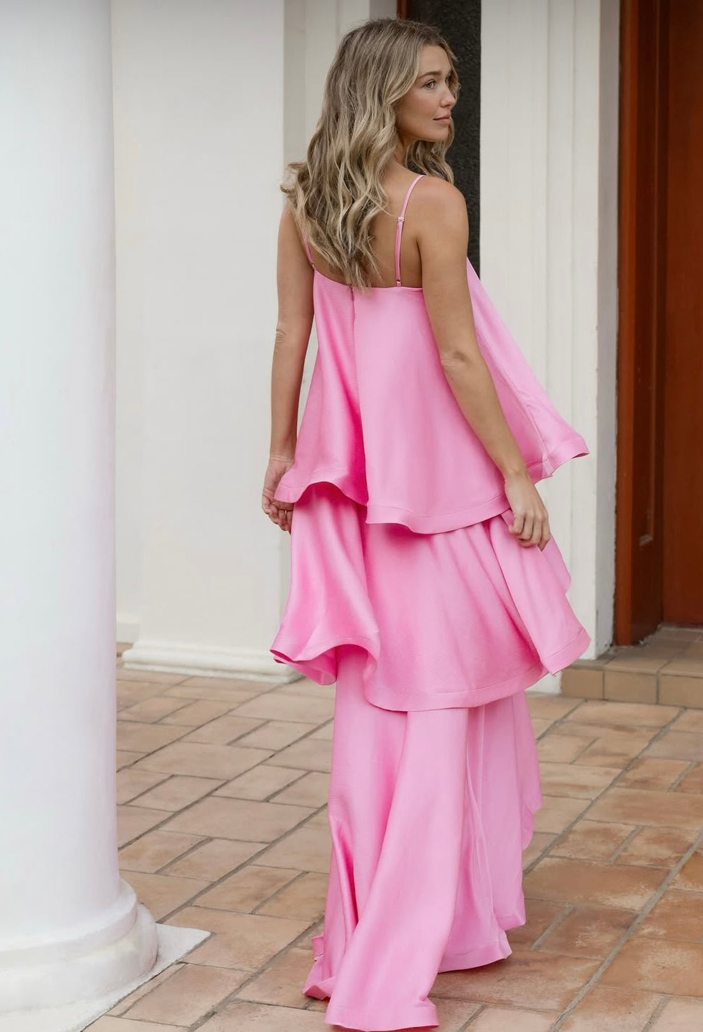 Tilly Tiered Maxi Pink