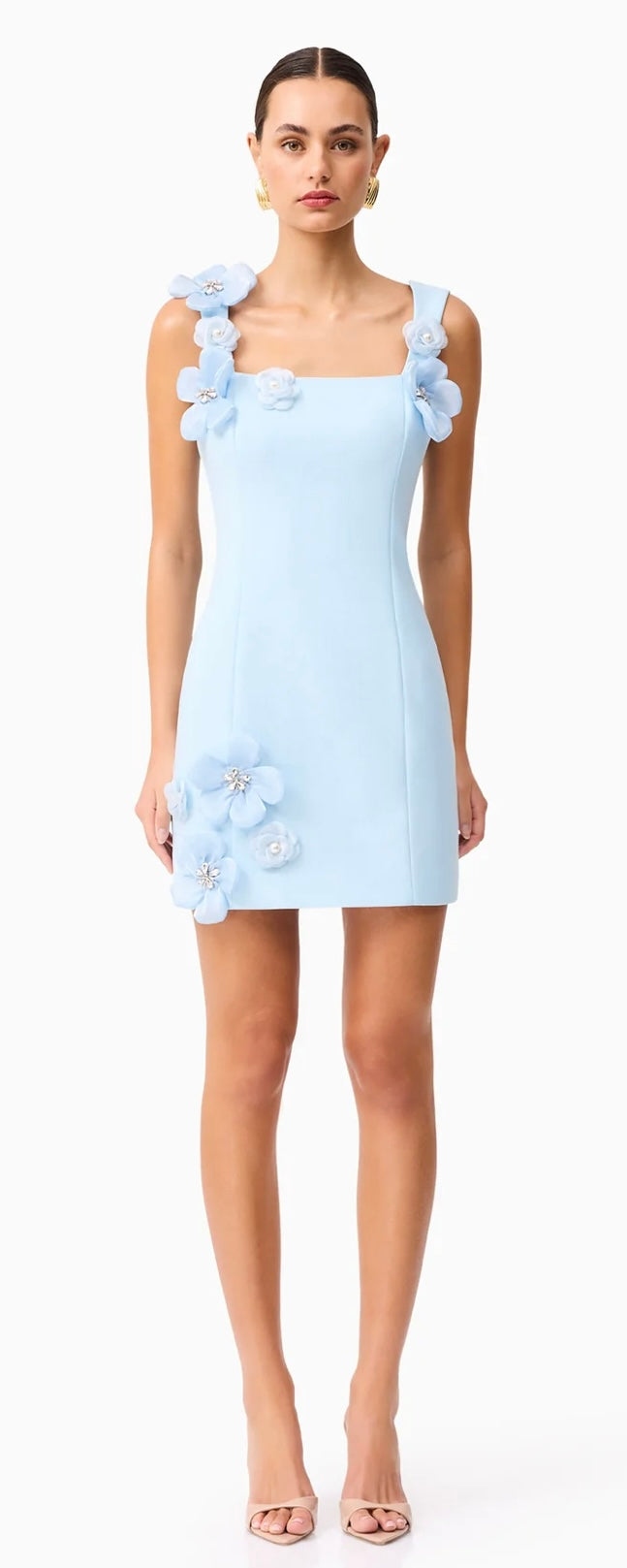 Chantelle Floral Mini Dress in Blue