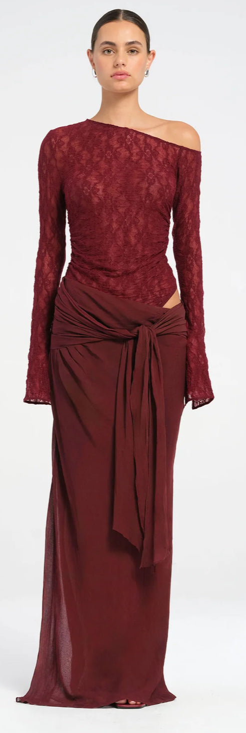Benni Nova Maxi Dress Maroon
