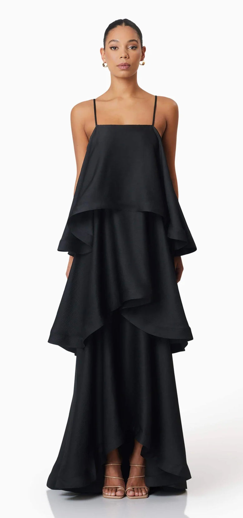 Tilly Tiered Maxi Dress Black