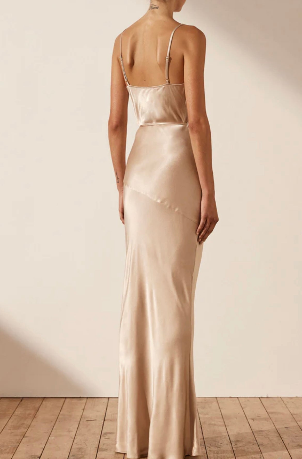 Shona Joy - La Lune Bias Cowl Maxi - Gold