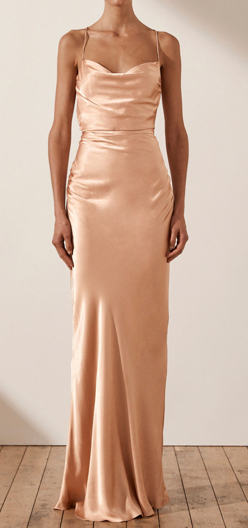 la lune lace back maxi dress - desert rose SHONA JOY LA LUNE LACE BACK MAXI DRESS - DESERT ROSE