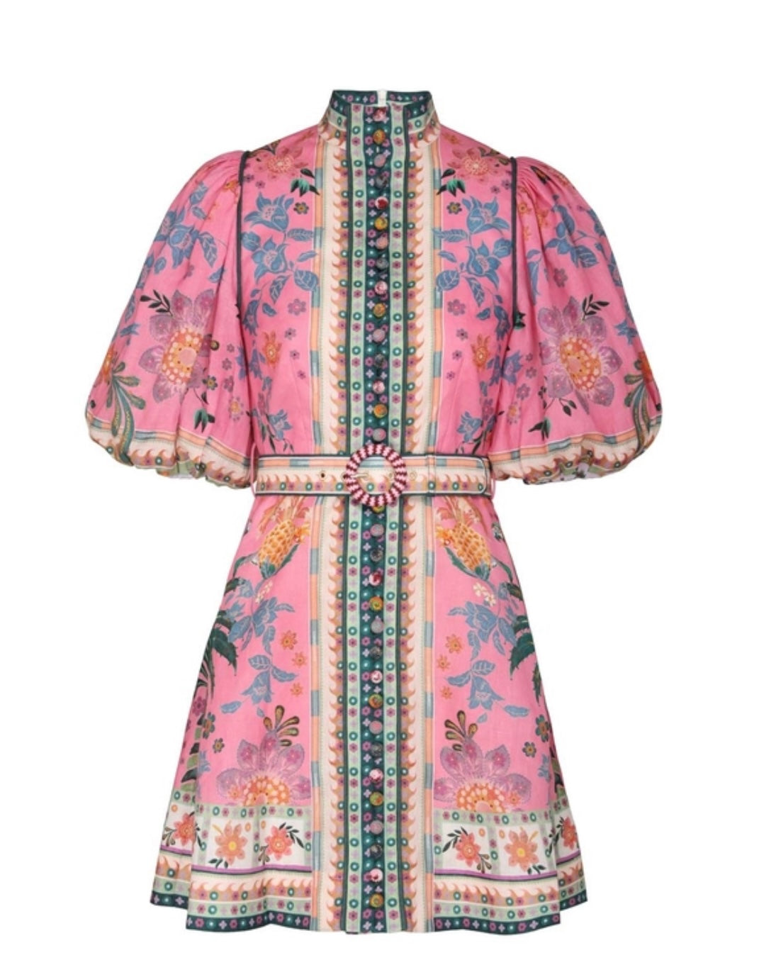 Zimmerman - Ginger belted floral mini - size 0 (8)