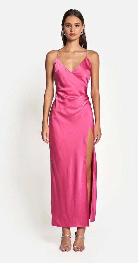 Sofia - Elle Silk Midi (French Pink) - Size 6(suits 6-8)
