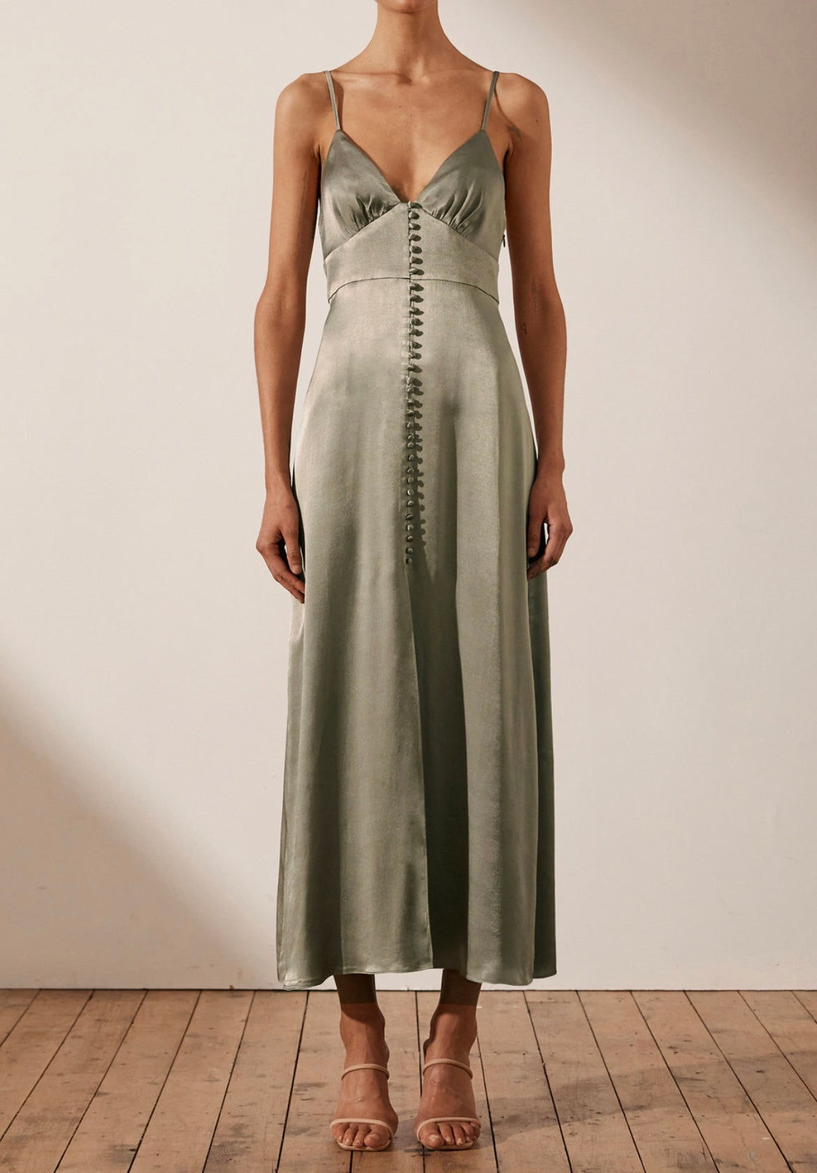 shona joy la lune cocktail midi dress LA LUNE COCKTAIL MIDI DRESS - CREAM Shona Joy