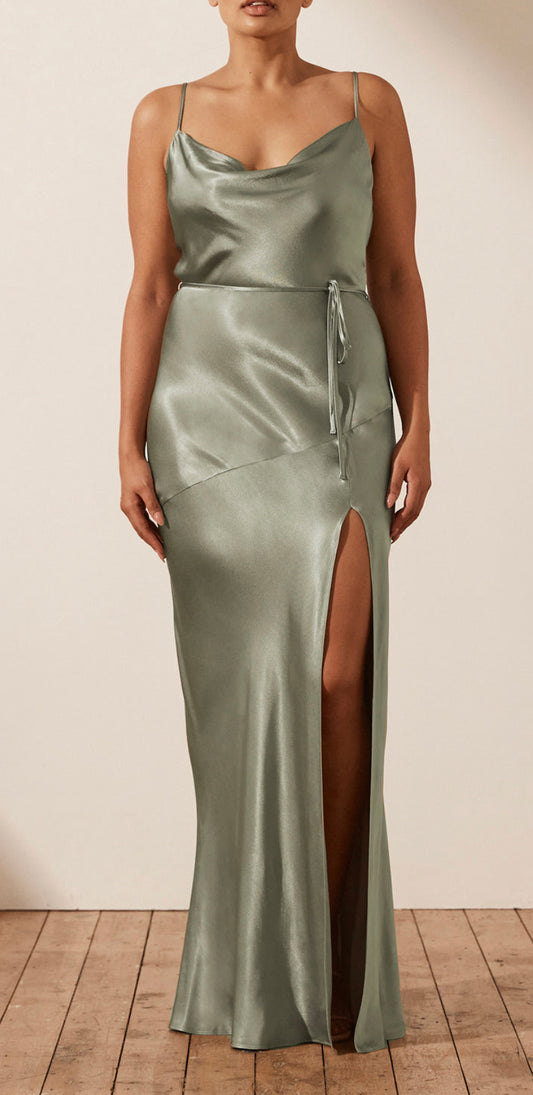 Shona Joy - La Lune Bias Cowl Maxi - Sage